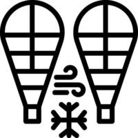 Schneeschuhe Linie Symbol vektor