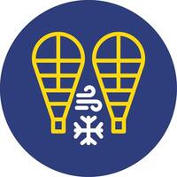 Schneeschuhe Dual Linie Kreis Symbol vektor