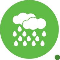 regndroppar glyf skugga ikon vektor