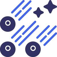 meteor dusch fast två Färg ikon vektor