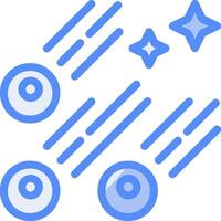Meteor Dusche Linie gefüllt Blau Symbol vektor