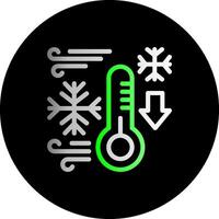 Thermometer fallen Dual Gradient Kreis Symbol vektor