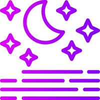 klar Nacht Himmel linear Gradient Symbol vektor