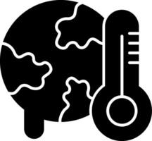 Glyphensymbol für globale Erwärmung vektor