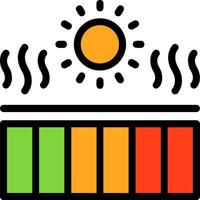 uv Index Linie gefüllt Symbol vektor