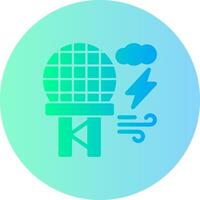 Doppler Radar Gradient Kreis Symbol vektor