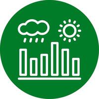 klimat data översikt cirkel ikon vektor