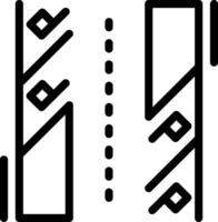 diagonal Parkplatz Linie Symbol vektor
