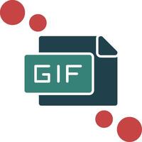 gif glyf två Färg ikon vektor