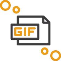 gif-Linie zweifarbiges Symbol vektor