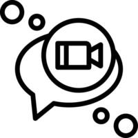 Symbol für die Video-Chat-Linie vektor