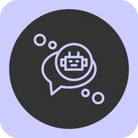 Chatbot linear runden Symbol vektor