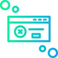 Dialog Box Error linear Gradient Symbol vektor