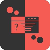 Dialog Box Frage rot invers Symbol vektor