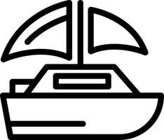 Symbol für die Segelbootlinie vektor