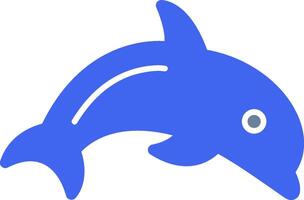 Delfin solide zwei Farbe Symbol vektor