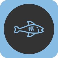 fisk linjär runda ikon vektor