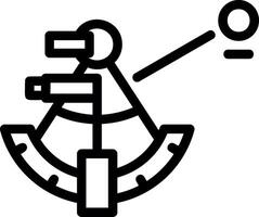 Sextant Navigation Linie Symbol vektor