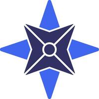 nautisch Star solide zwei Farbe Symbol vektor