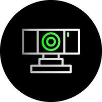 webbkamera dubbel lutning cirkel ikon vektor