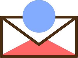 e-post Färg fylld ikon vektor