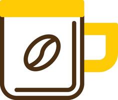 Kaffee Tasse Gelb lieanr Kreis Symbol vektor