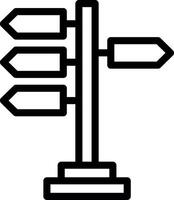 Symbol für die Straßenschildlinie vektor