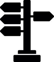 Straßenschild-Glyphe-Symbol vektor