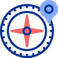 Kompass Farbe gefüllt Symbol vektor