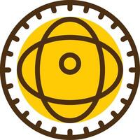 Globus Gelb lieanr Kreis Symbol vektor