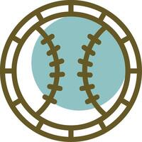 Baseball linear Kreis Symbol vektor