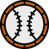 Baseballlinie gefülltes Symbol vektor