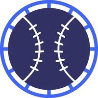 Baseball solide zwei Farbe Symbol vektor