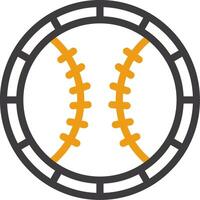 Baseball-Linie zweifarbiges Symbol vektor