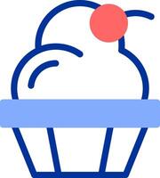 muffin Färg fylld ikon vektor