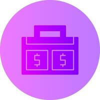 Geld Tasche Gradient Kreis Symbol vektor