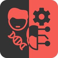 evolutionära algoritm röd omvänd ikon vektor