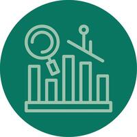 vorausschauend Analytik Linie multi Farbe Symbol vektor