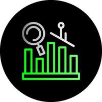 prediktiv analys dubbel lutning cirkel ikon vektor