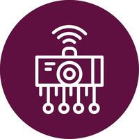 iot Sensoren Gliederung Kreis Symbol vektor