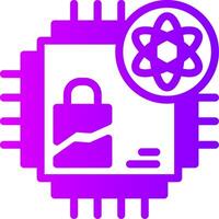 Quantum Kryptographie solide multi Gradient Symbol vektor