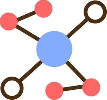 Schwarm Algorithmus Farbe gefüllt Symbol vektor