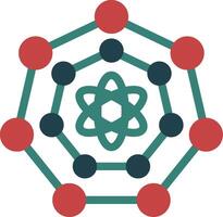 Quantum Nanowissenschaften Linie Kreis Symbol vektor