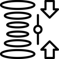 Quantum Überlagerung Linie Symbol vektor