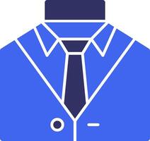 passen und Krawatte Darstellen Fachmann Kleidung solide zwei Farbe Symbol vektor