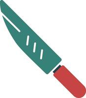Käse Messer Glyphe zwei Farbe Symbol vektor