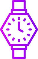 Uhr linear Gradient Symbol vektor