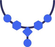 Halskette solide zwei Farbe Symbol vektor