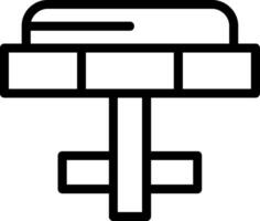Manschettenknopf Linie Symbol vektor