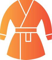 kimono fast mång lutning ikon vektor